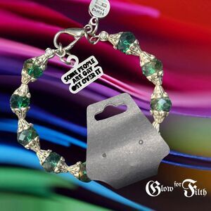 Capped Crystal Bracelet – “Some People Are Gay. Get Over It.” Charm